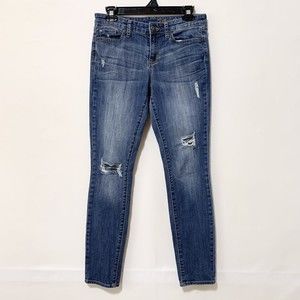 Gap Premium Skinny Jeans Blue Distressed Denim 2/26